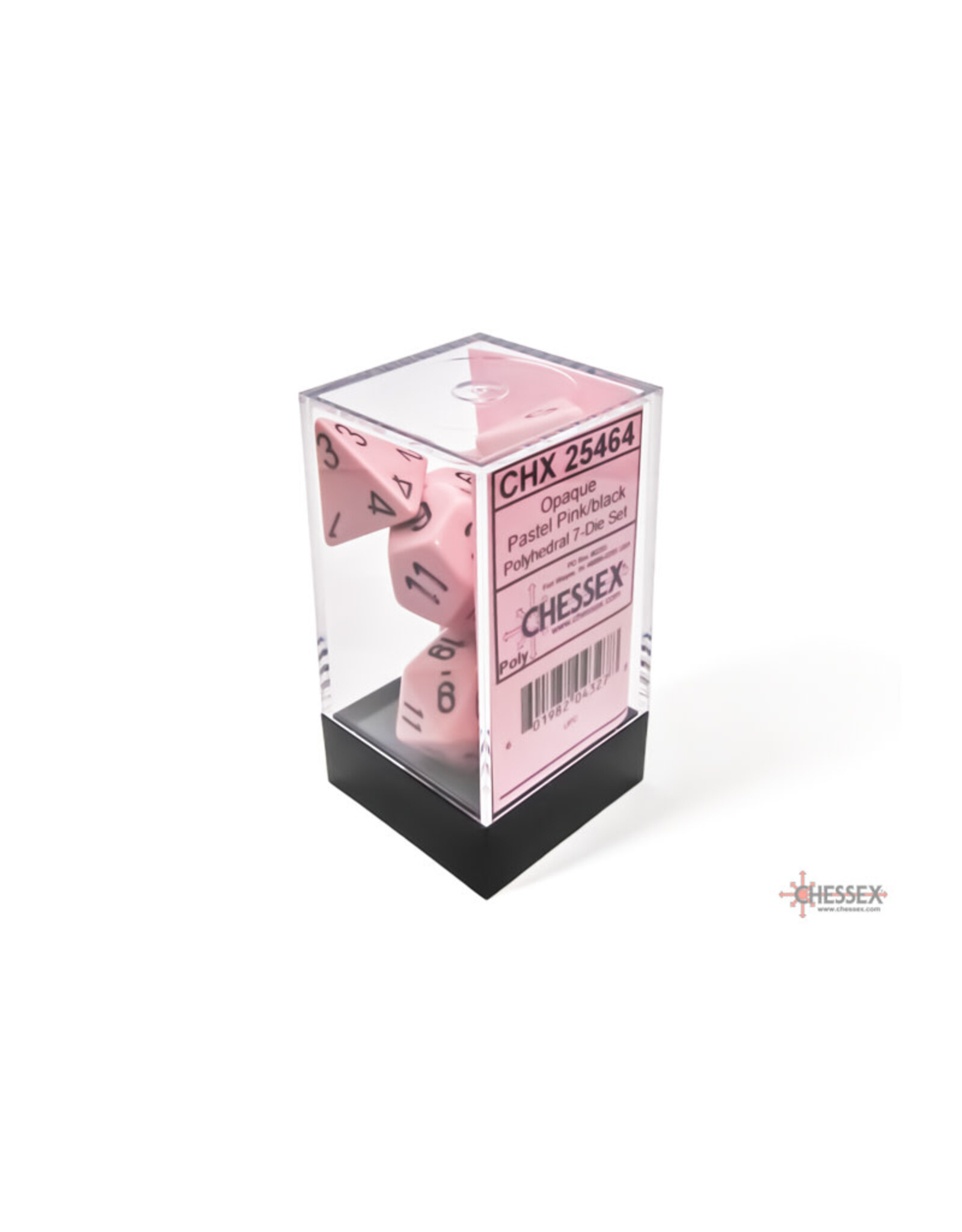 Metallic Dice Games Polyhedreal Dice Set (7) Pastel Pink