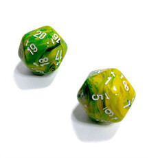 Chessex Chessex Spindown Vortex Dandelion/white