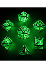 Hymgho Premium Dice Hymgho Tin Polyhedral Dice (7) Glow in the Dark Green