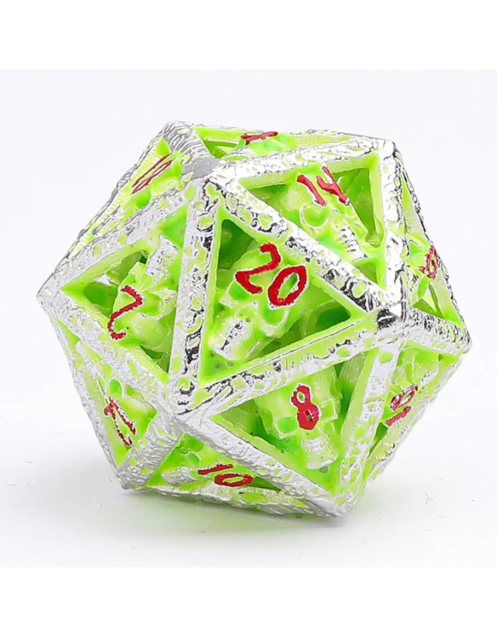 Hymgho Premium Dice Hymgho Tin Polyhedral Dice (7) Glow in the Dark Green