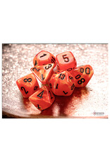 Chessex Mini Polyhedral Dice Set (7) Vortex Orange/Black