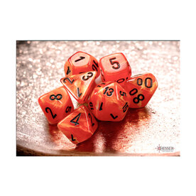 Chessex Mini Chessex RPG Dice (7) Vortex Orange/Black