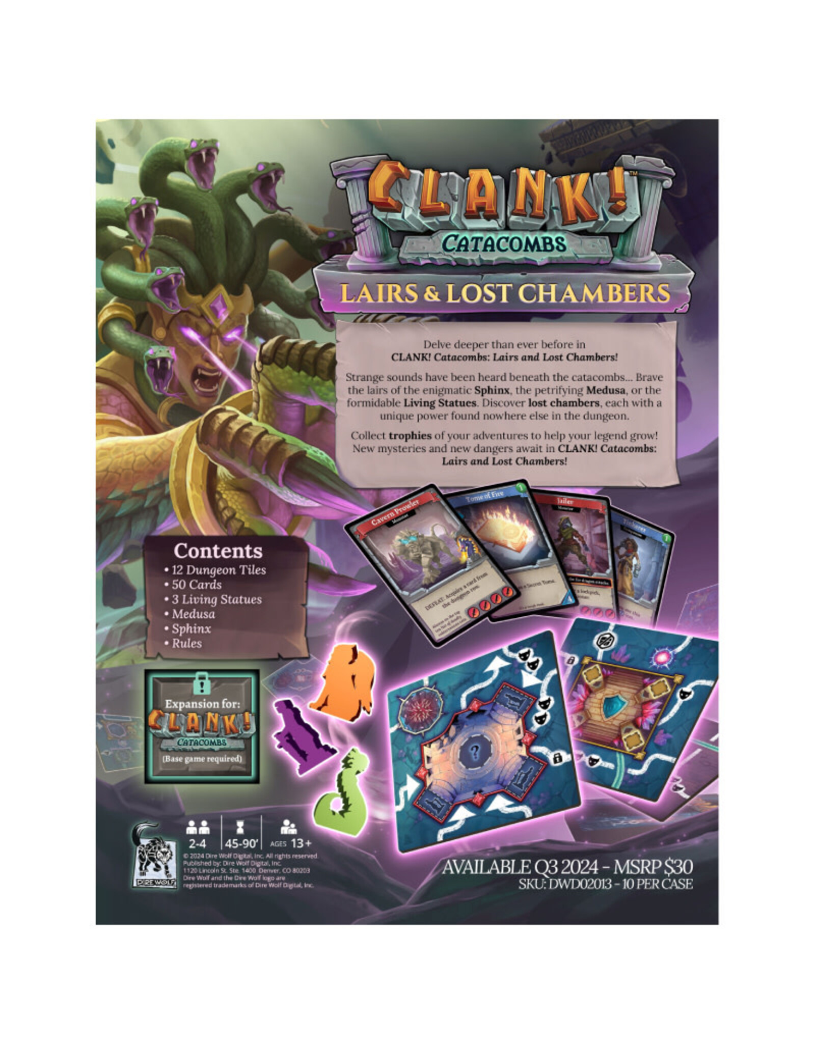 Dire Wolf Digital Clank!  Catacombs Lairs & Losts Chambers Expansion