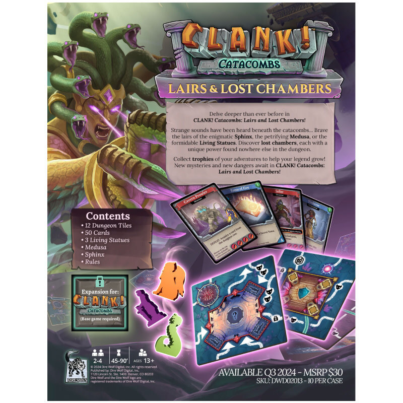Dire Wolf Digital Clank!  Catacombs Lairs & Lost Chambers Expansion
