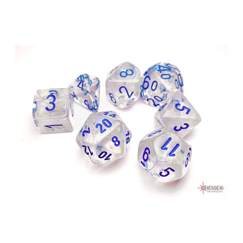 Chessex Chessex RPG Dice (7) Borealis Light Blue Set