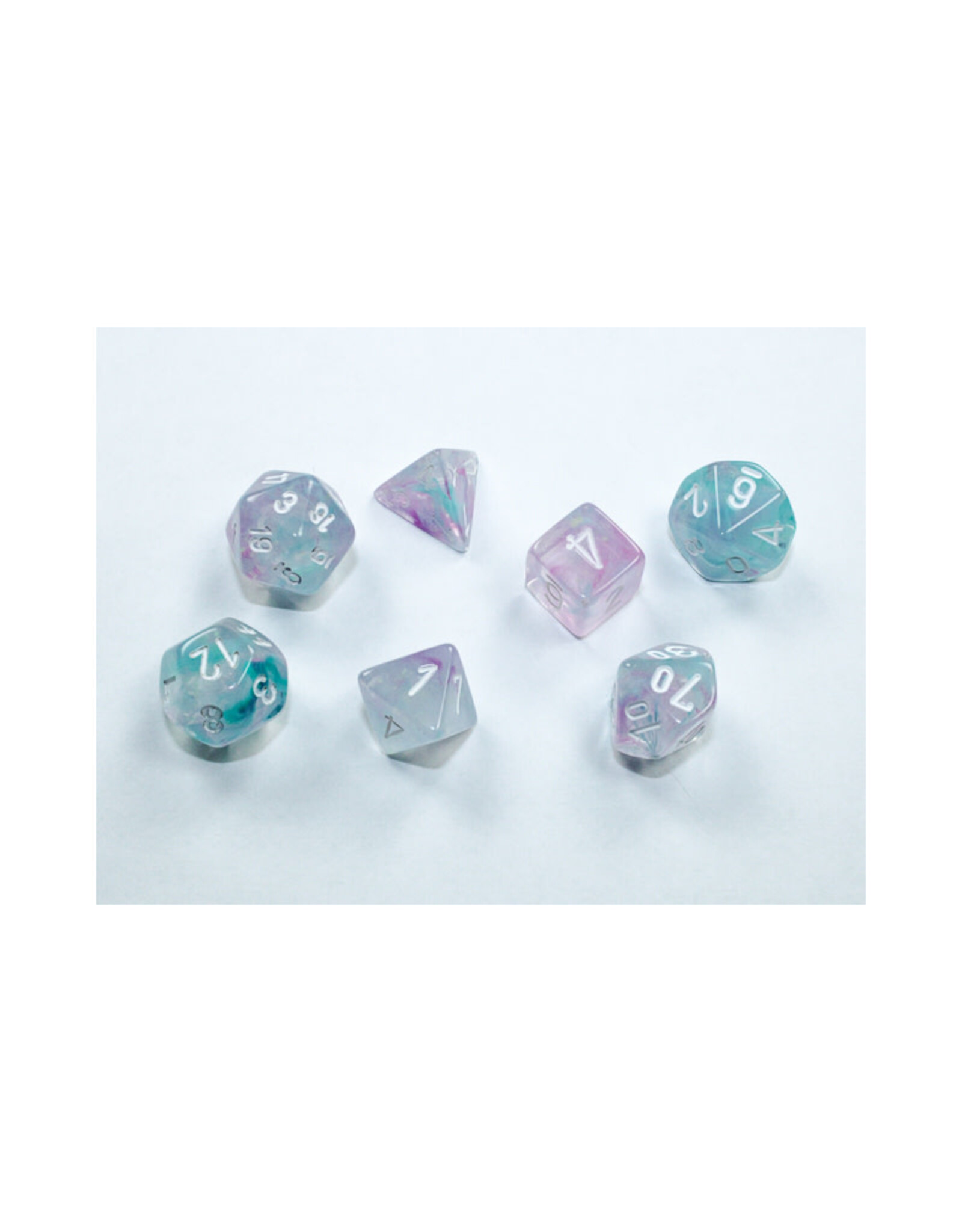 Chessex Mini Chessex RPG Dice (7) Wisteria with White
