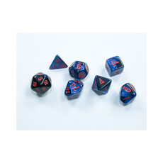 Chessex Mini Chessex RPG Dice (7) Starlight with Red