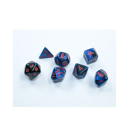 Chessex Mini Chessex RPG Dice (7) Starlight with Red
