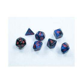 Chessex Mini Chessex RPG Dice (7) Starlight with Red