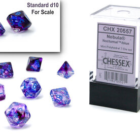 Chessex Mini RPG Dice (7) Nocturnal Blue