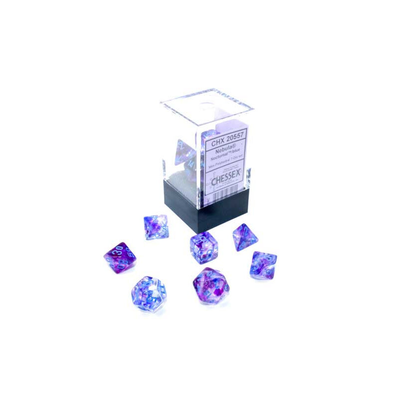 Chessex Mini RPG Dice (7) Nocturnal Blue