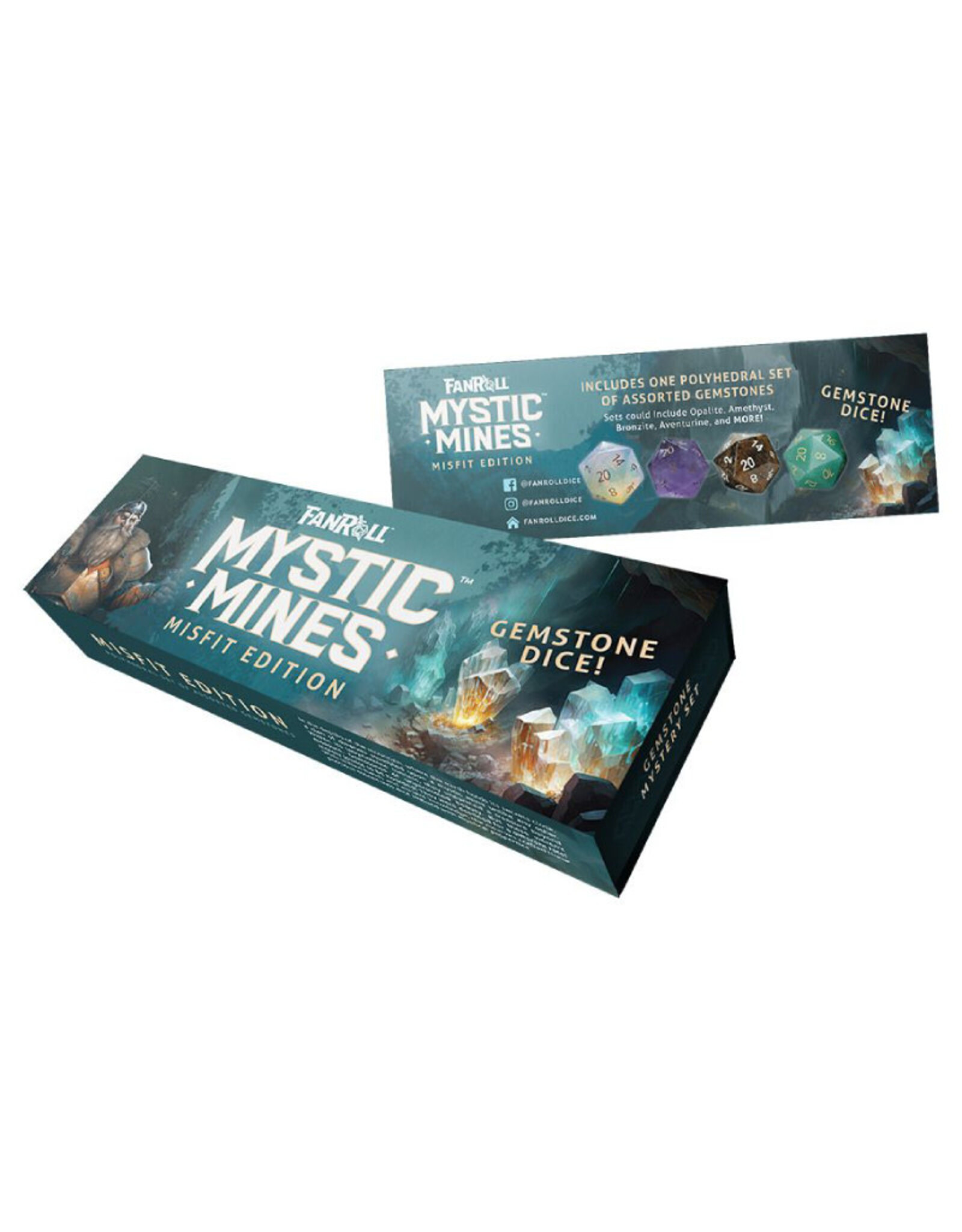 FanRoll Fanroll Polyhedral Dice Set (7) Stone Mystic Mines