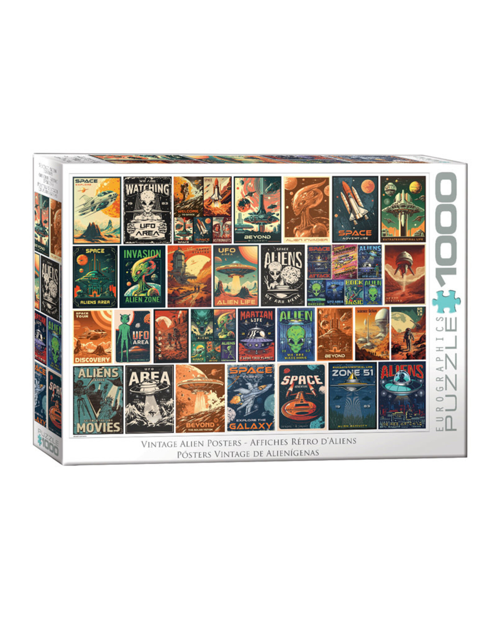 Eurographics Vintage Alien Posters Puzzle (1000 PCS)