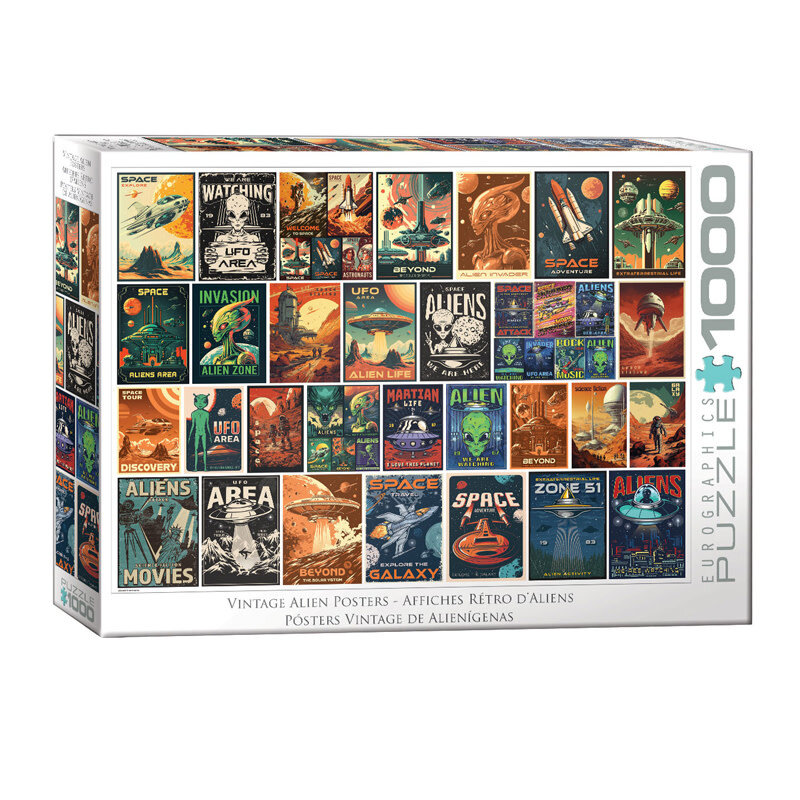 Eurographics Vintage Alien Posters Puzzle (1000 PCS)