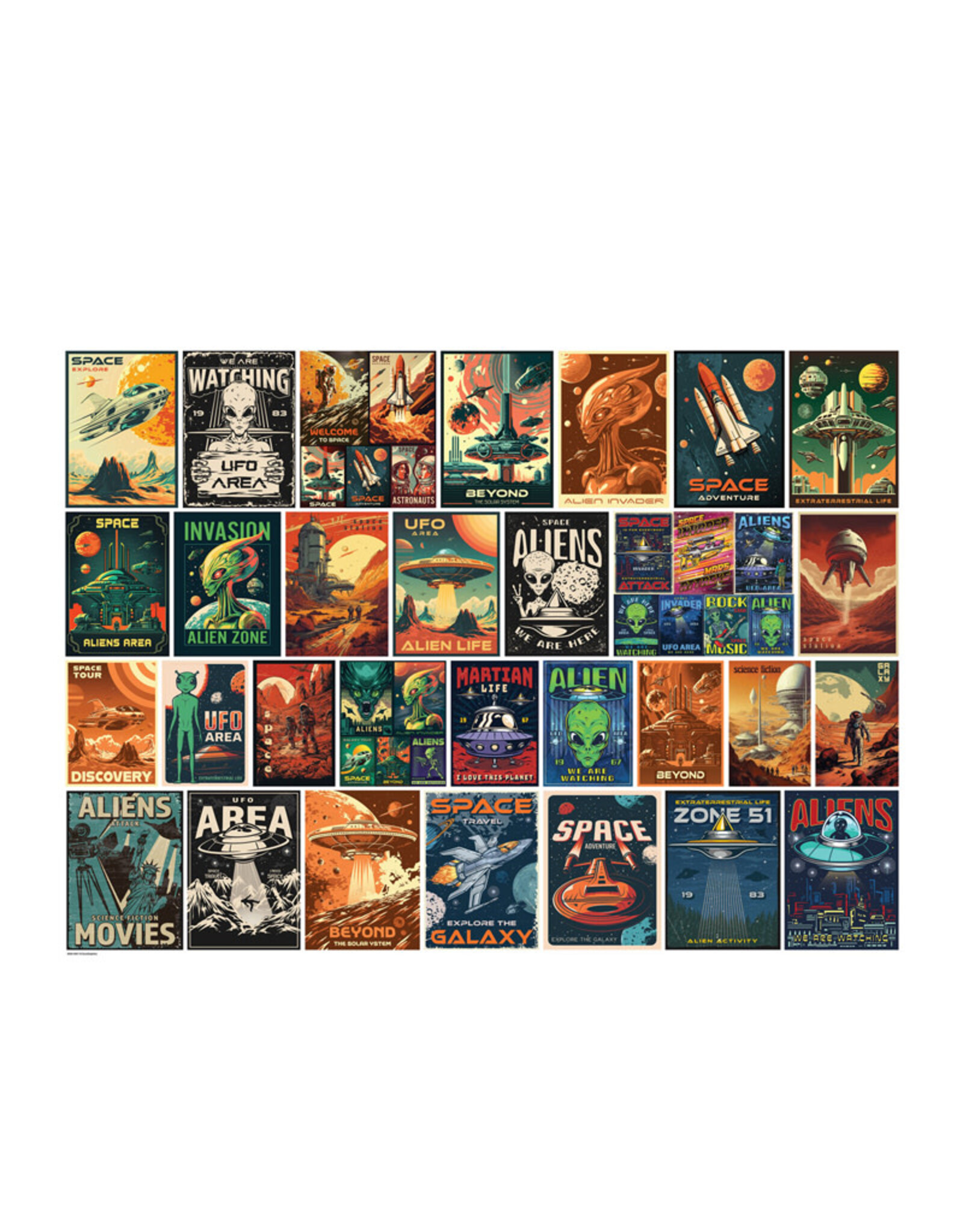 Eurographics Vintage Alien Posters Puzzle (1000 PCS)