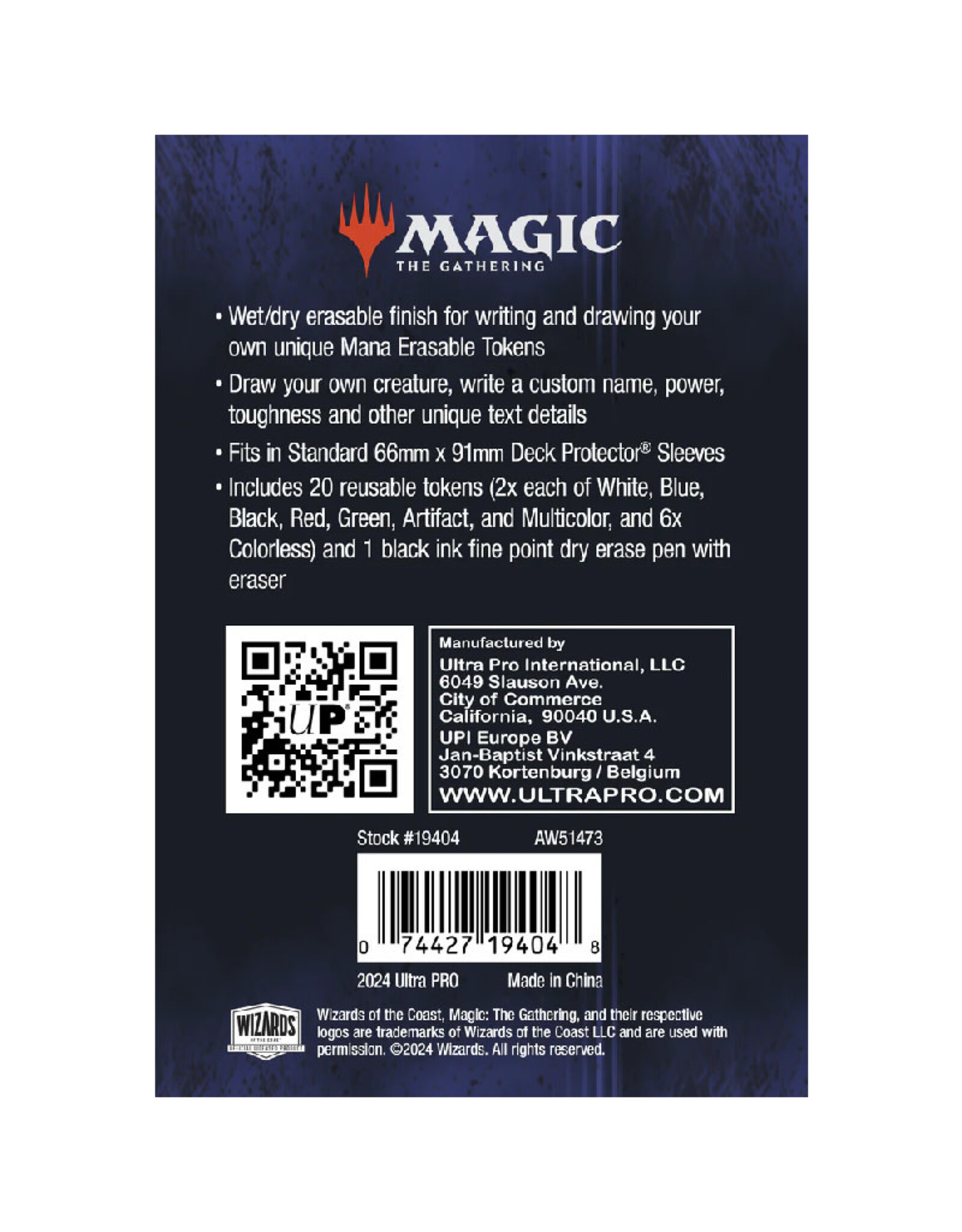 Misc Erasable MTG Token Cards