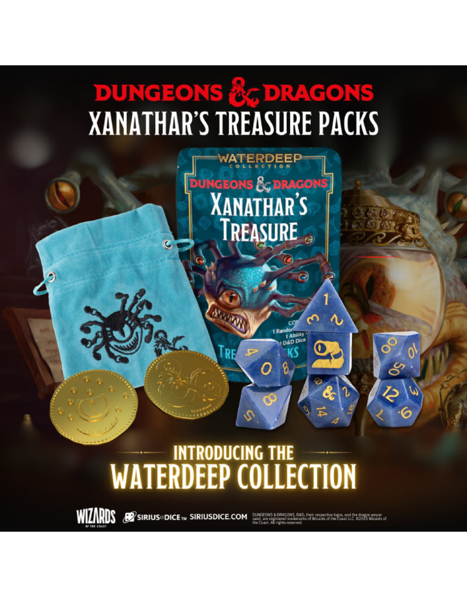 Misc Mystery RPG Dice (7) D&D Xanathar's Treasure