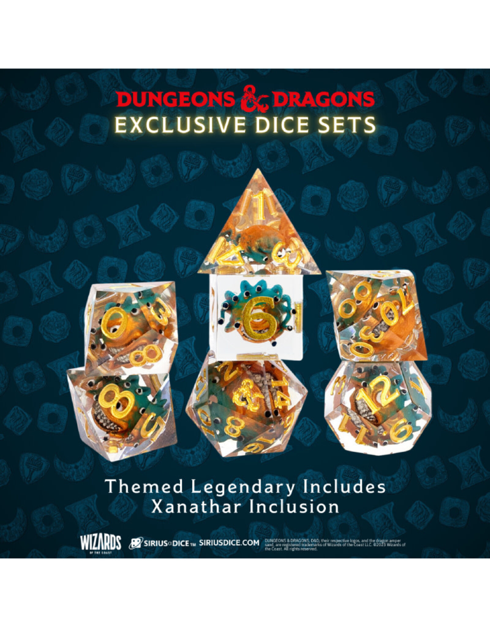 Misc Mystery RPG Dice (7) D&D Xanathar's Treasure