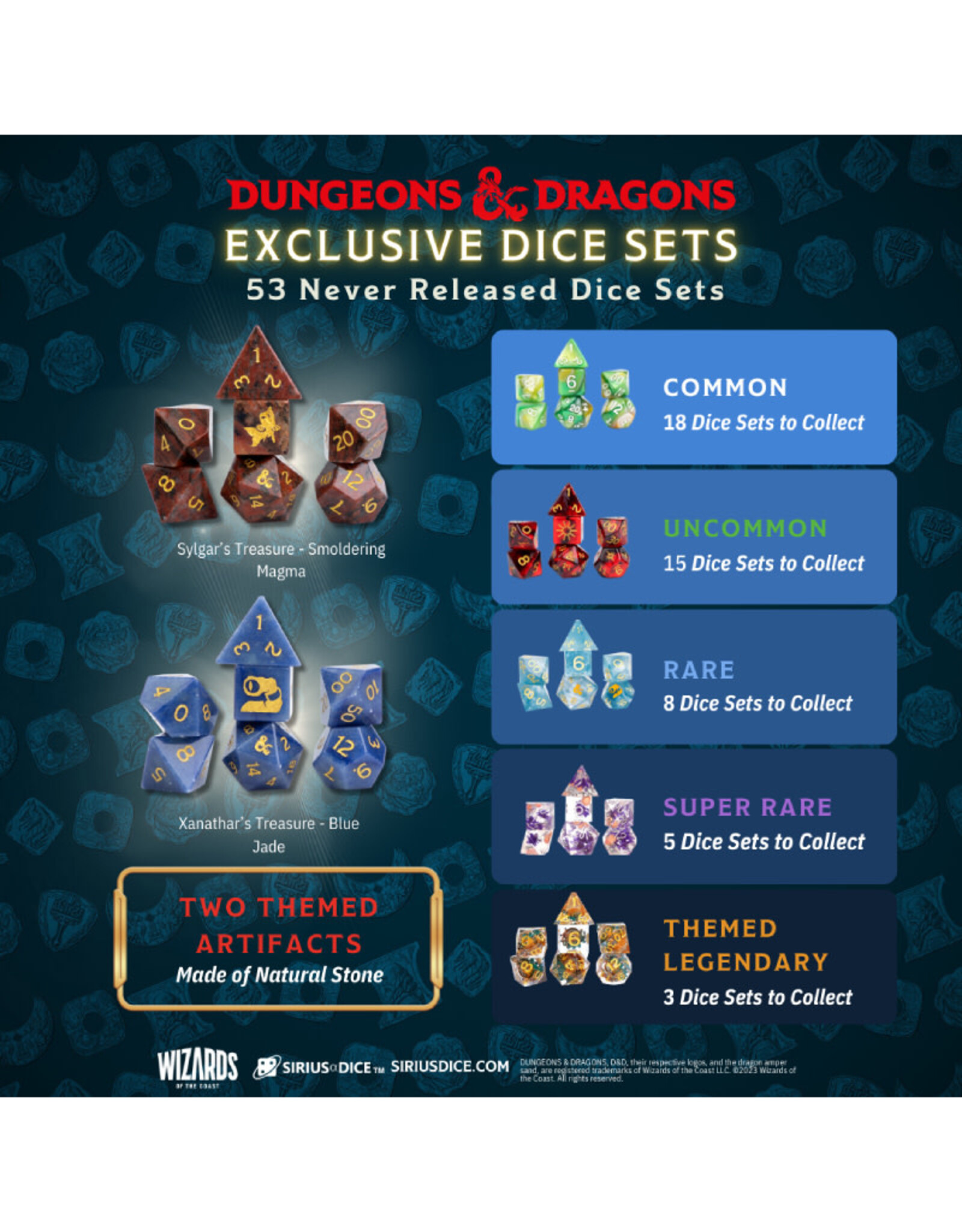Misc Mystery RPG Dice (7) D&D Xanathar's Treasure
