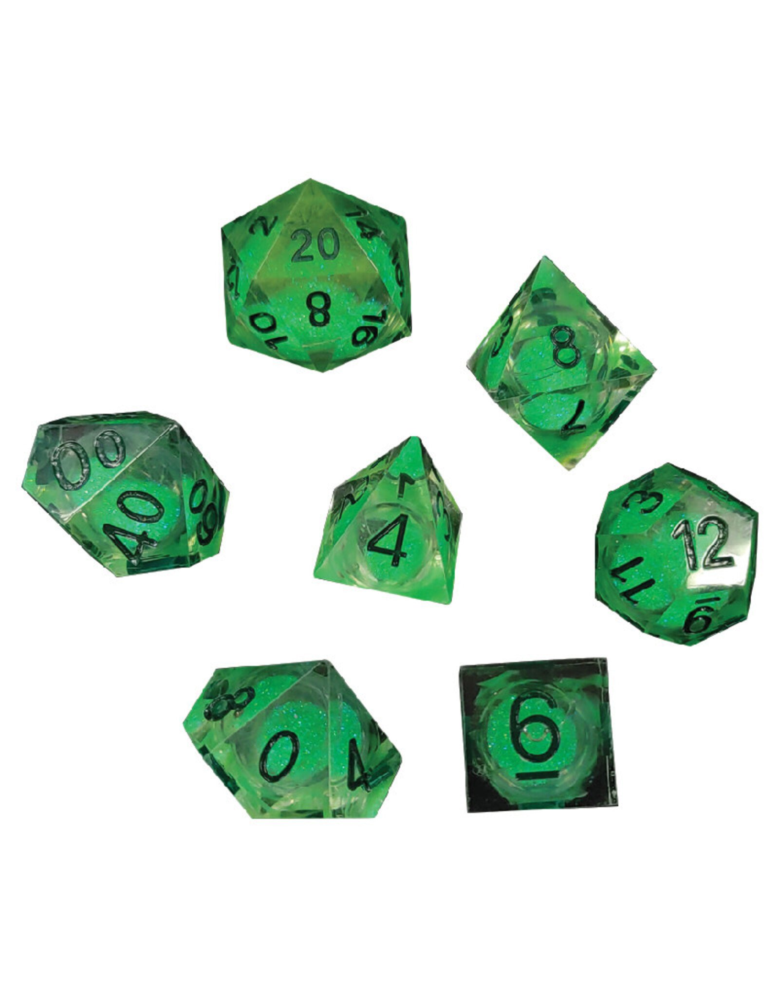 Misc RPG Dice (7) Teenage Mutant Ninja Turtles Mutagen Green
