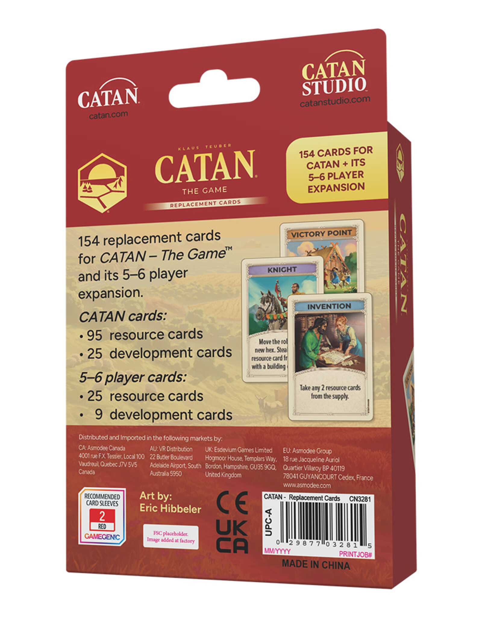 Catan - The Game Base Game Replacement Cards