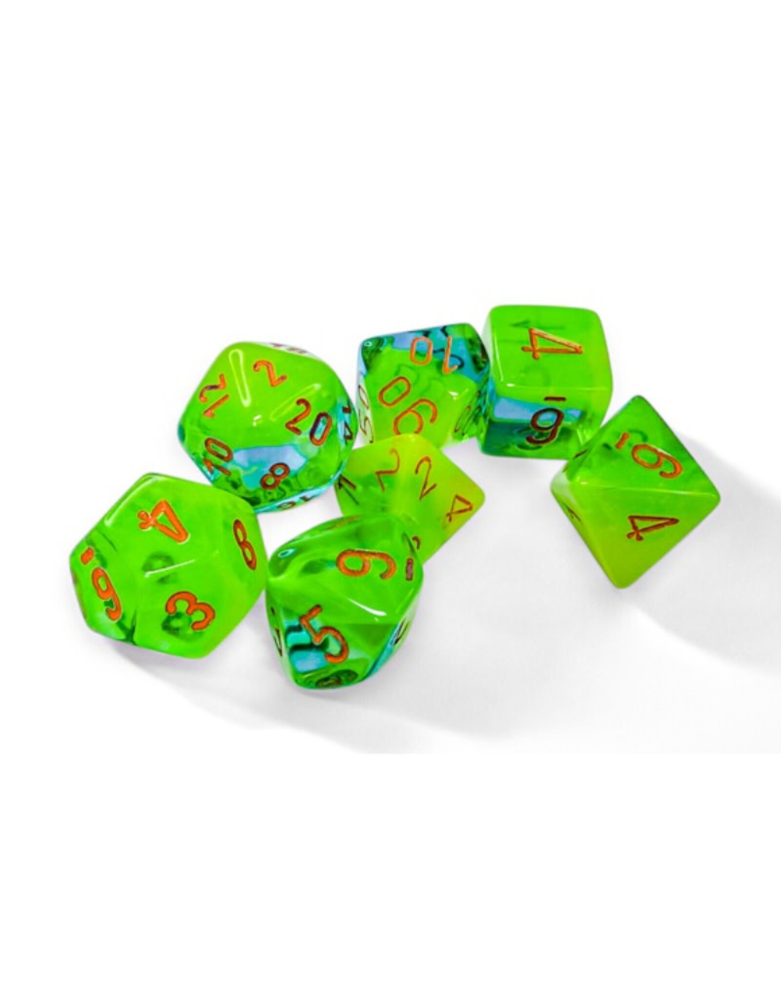 Chessex Chessex RPG Dice (7) Gemini Plasma Green-Teal