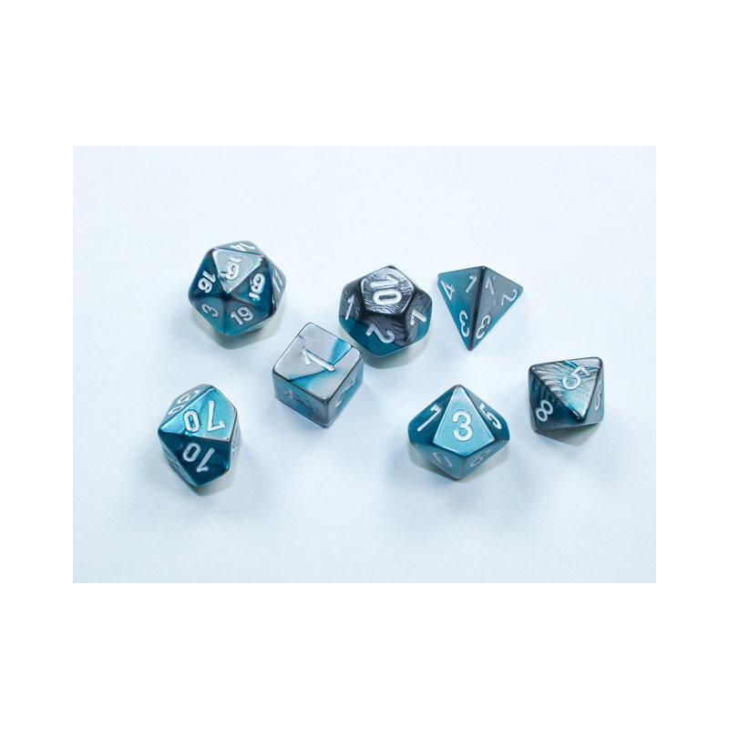Chessex Mini Chessex RPG Dice (7) Steel-Teal