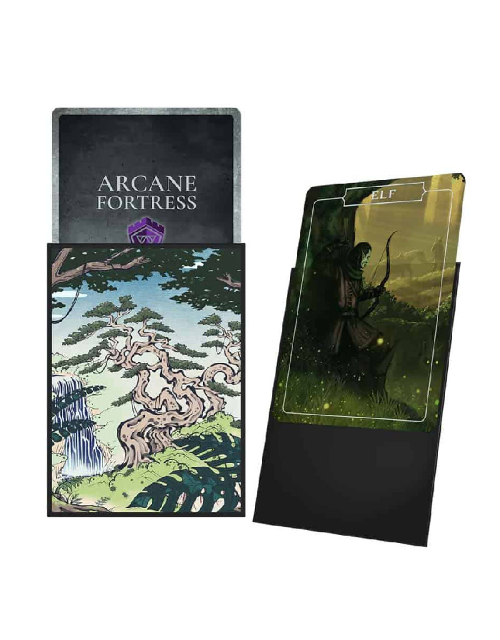 Misc Sleeves: Arcane Fortress (100) Matte Verdant Sanctuary