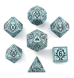 Hymgho Premium Dice Hymgho Metal RPG Dice (7) Druid Cyan