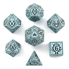 Hymgho Premium Dice Hymgho Metal RPG Dice (7) Druid Cyan
