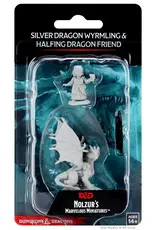 Wizkids D&D Unpainted Minis: Silver Dragon Wyrmling