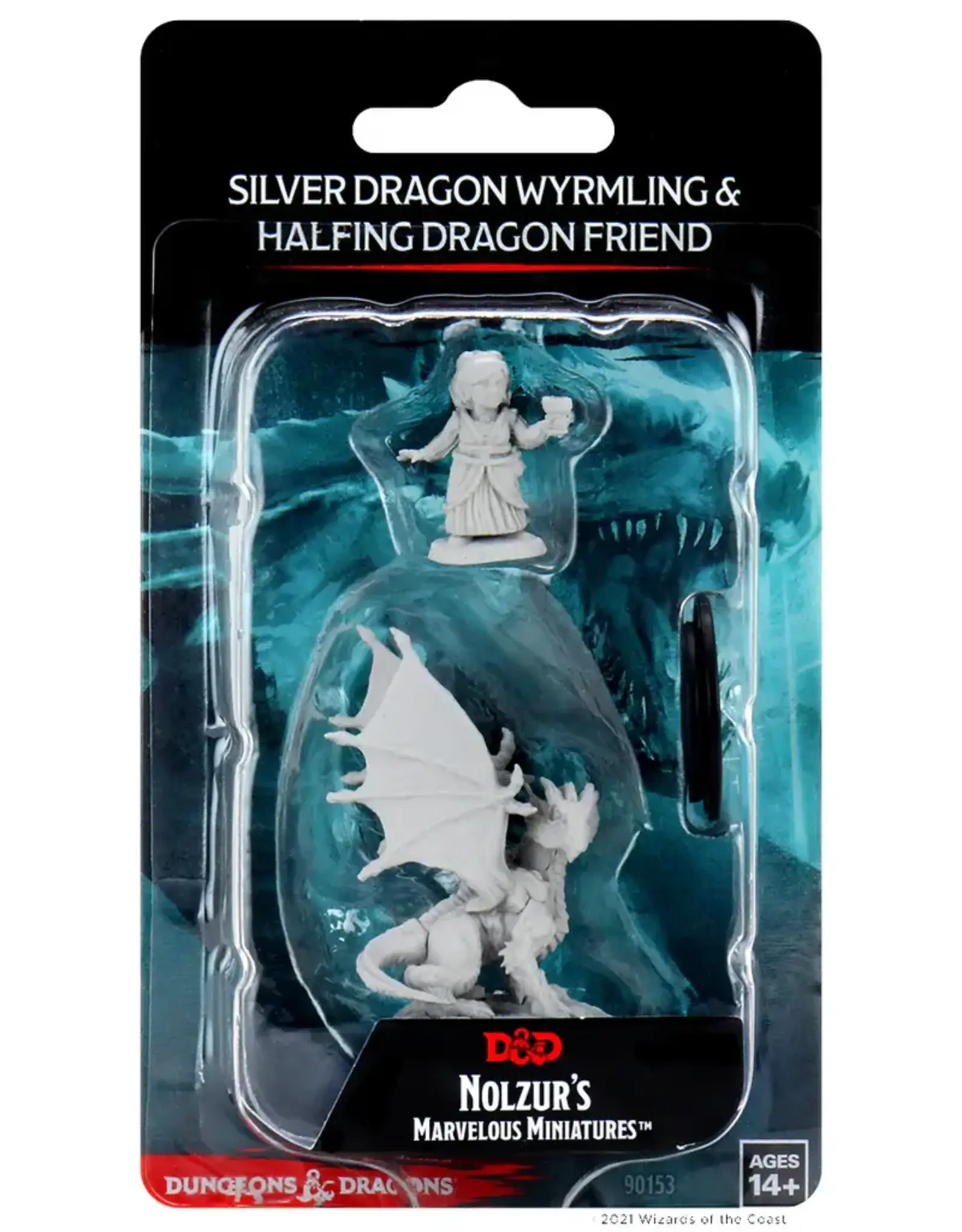 Wizkids D&D Unpainted Minis: Silver Dragon Wyrmling