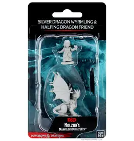 Wizkids D&D Unpainted Minis: Silver Dragon Wyrmling