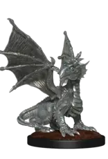 Wizkids D&D Unpainted Minis: Silver Dragon Wyrmling