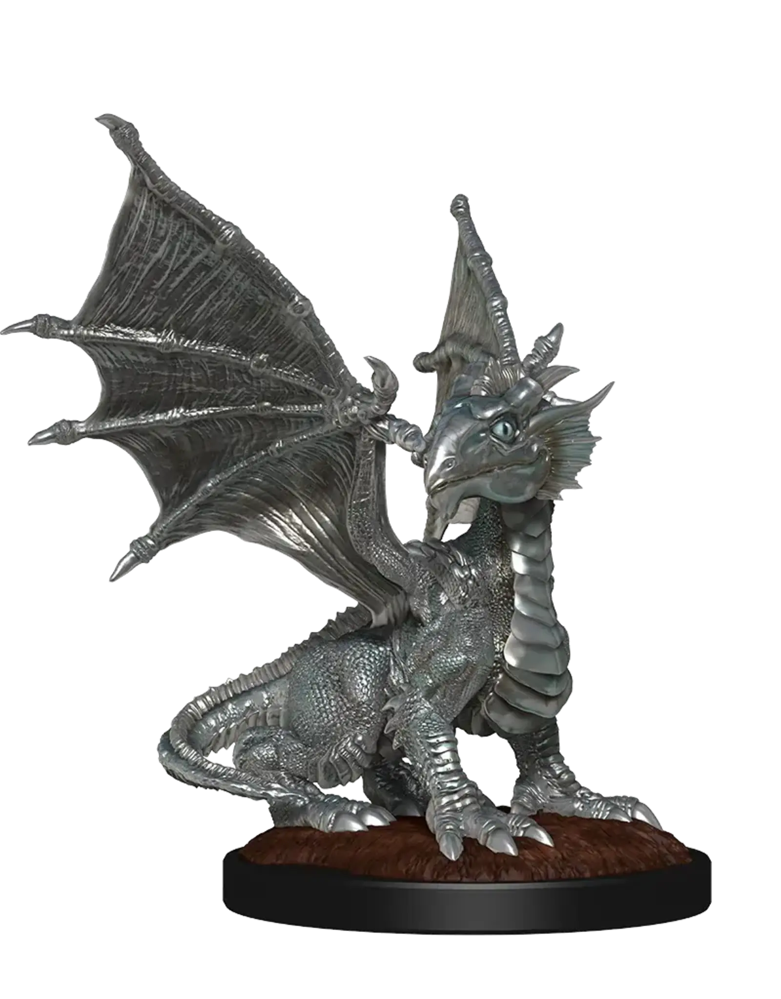 Wizkids D&D Unpainted Minis: Silver Dragon Wyrmling