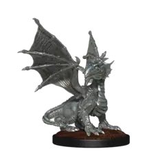 Wizkids D&D Unpainted Minis: Silver Dragon Wyrmling