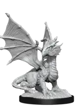 Wizkids D&D Unpainted Minis: Silver Dragon Wyrmling