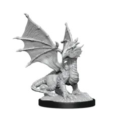 Wizkids D&D Unpainted Minis: Silver Dragon Wyrmling