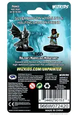 Wizkids D&D Unpainted Minis: Silver Dragon Wyrmling