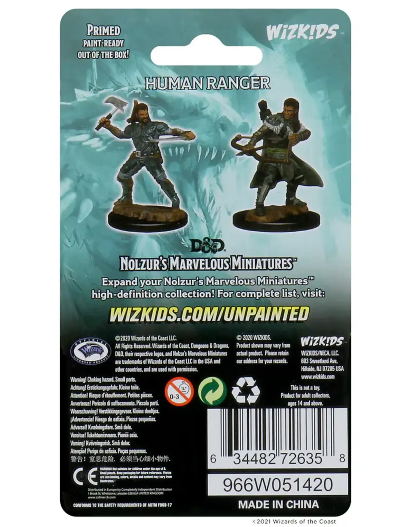 Wizkids D&D Unpainted Minis: Human Ranger Male