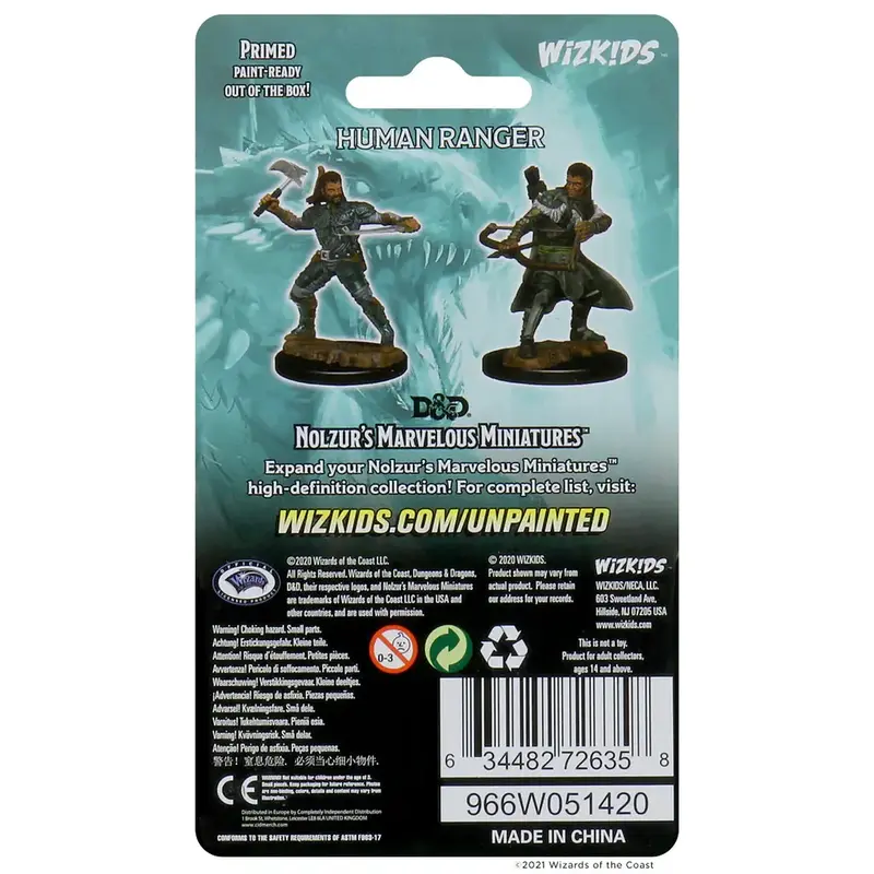 Wizkids D&D Unpainted Minis: Human Ranger Male