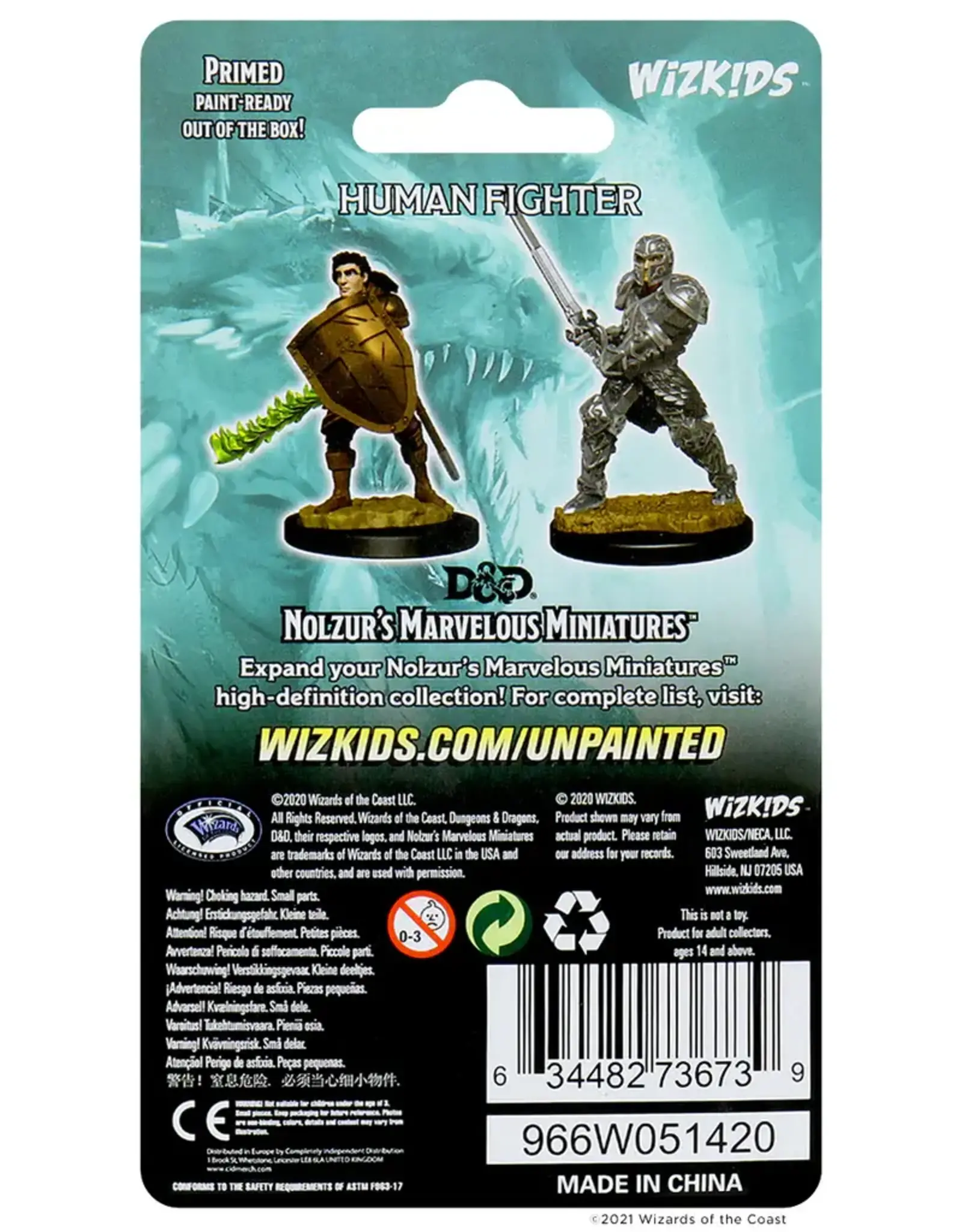 Wizkids D&D Unpainted Minis: Human Fighter Male