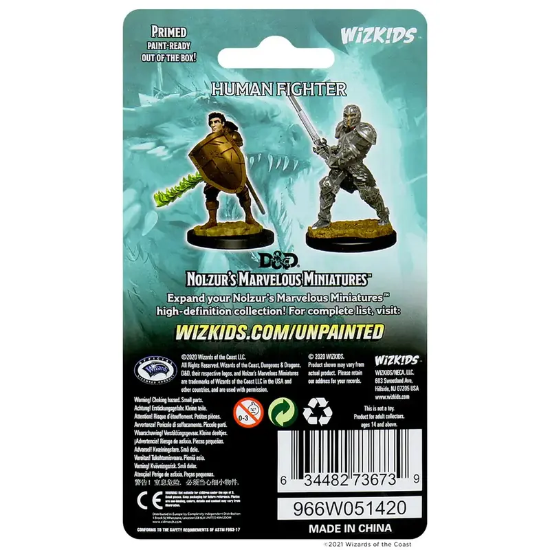 Wizkids D&D Unpainted Minis: Human Fighter Male