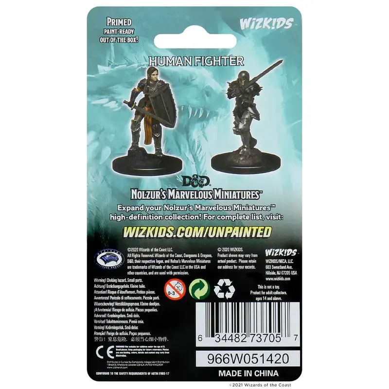 Wizkids D&D Unpainted Minis: Human Fighter Female