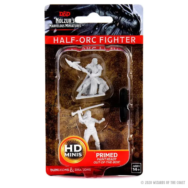 Wizkids D&D Unpainted Minis: Half-Orc Fighter Female