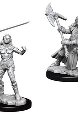 Wizkids D&D Unpainted Minis: Half-Orc Fighter Female