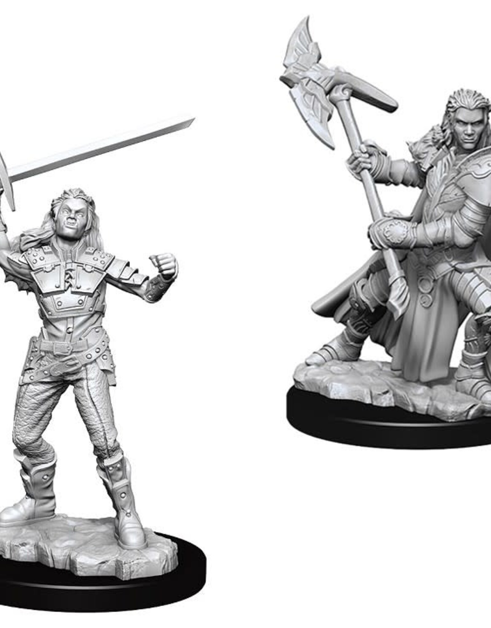 Wizkids D&D Unpainted Minis: Half-Orc Fighter Female