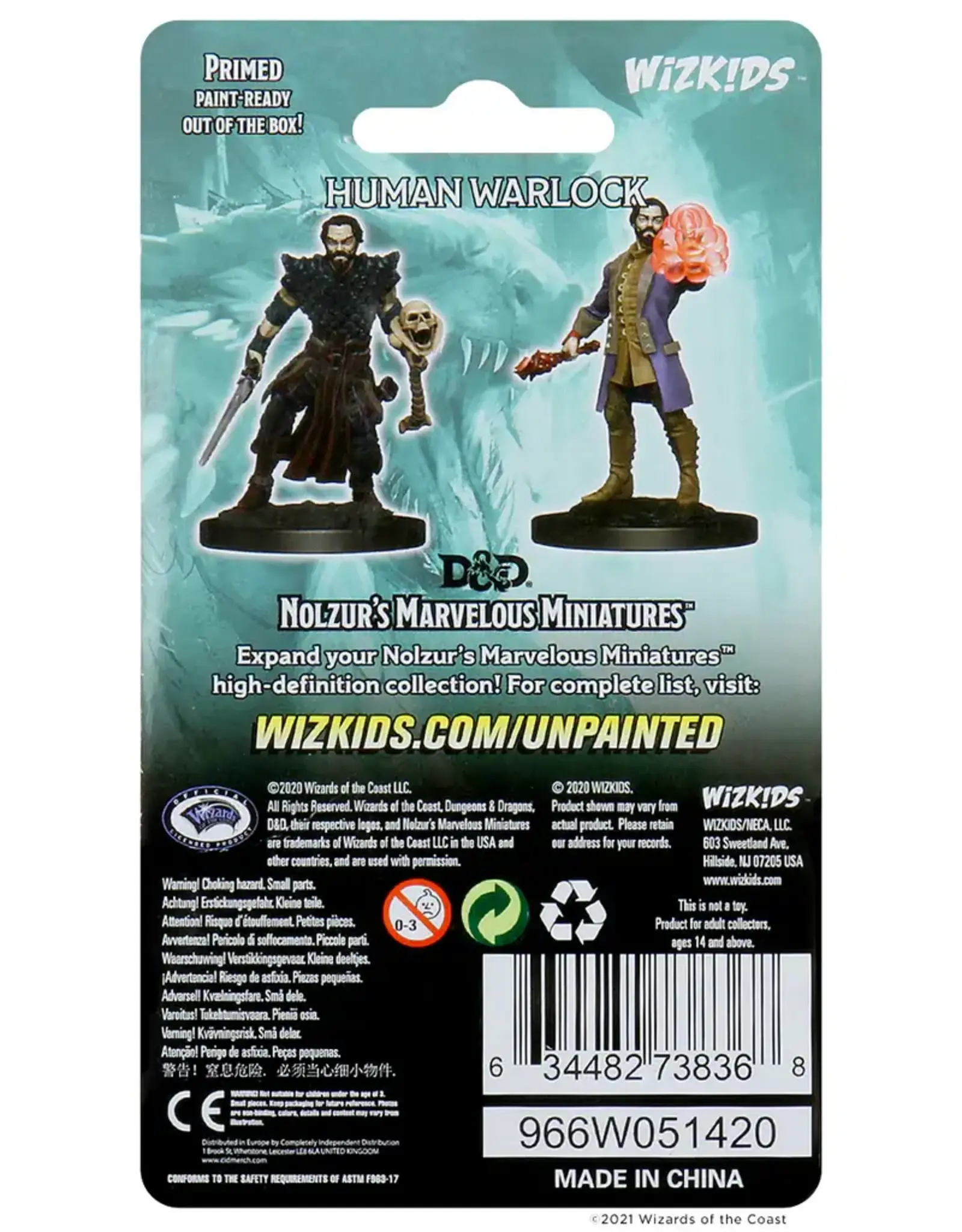 Wizkids D&D Unpainted Minis: Human Warlock Male