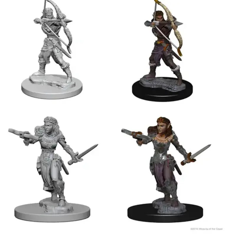 Wizkids D&D Unpainted Minis: Elf Ranger Female