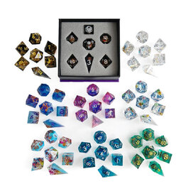 Hymgho Premium Dice 7-Set Mystery Sharp Edge Resin